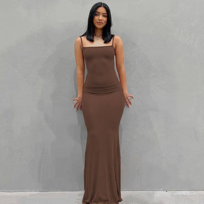 Casual Trumpet Maxi Dress