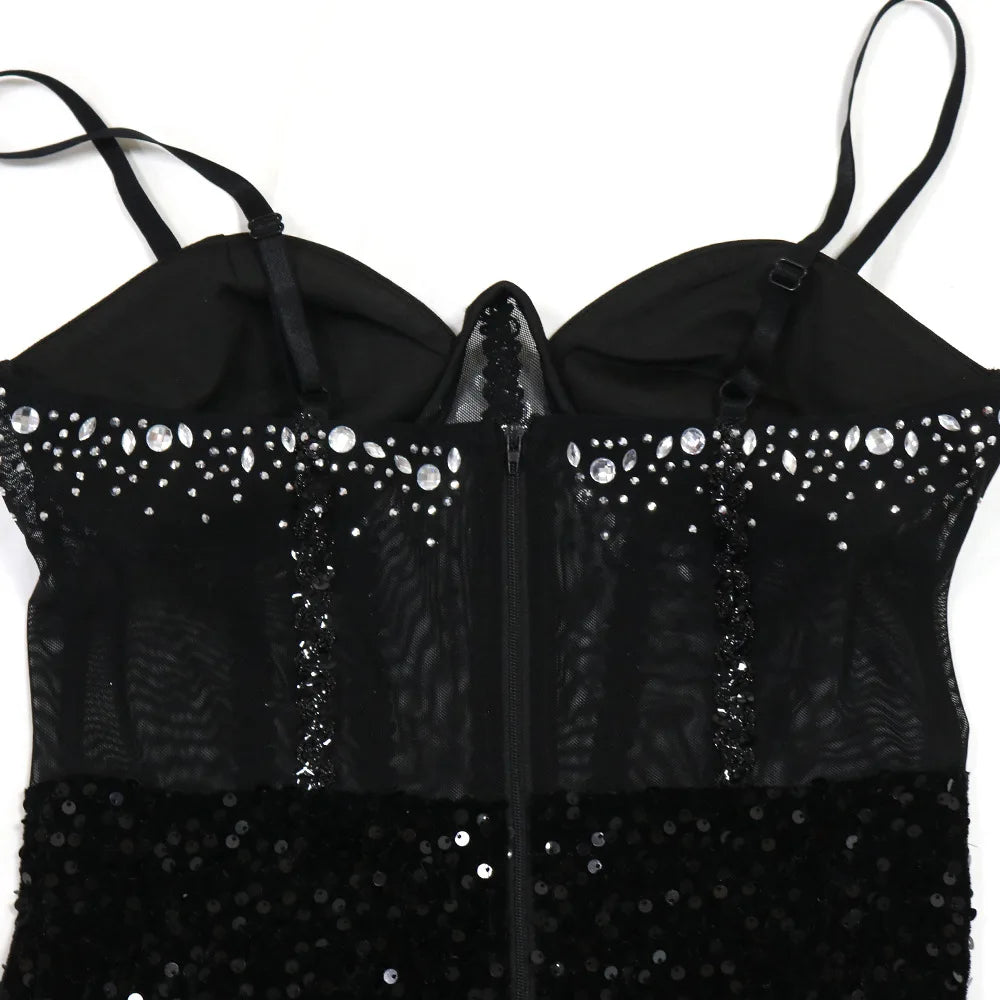 VELVET DIAMOND MAXI DRESS