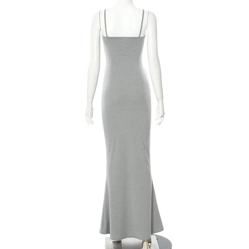 Casual Trumpet Maxi Dress