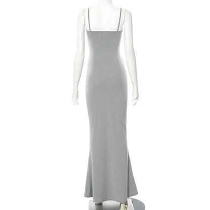 Casual Trumpet Maxi Dress