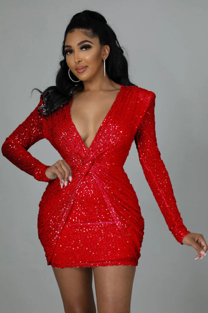 SEQUIN BEAUTY EVENING DRESS