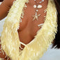 SEQUINED HALTER SKIRT SET