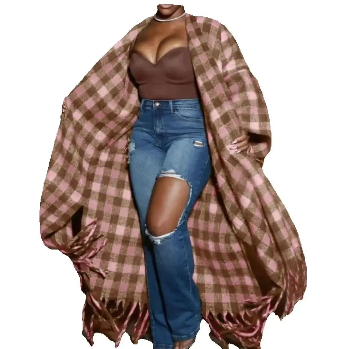 PLUS CURVY WINTER OVERSIZED CARDIGAN