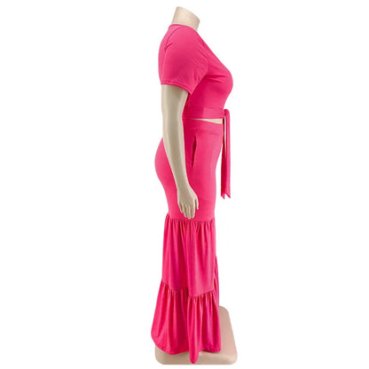 OWN THE ROOM FLARED PANTS CURVY PLUS SET