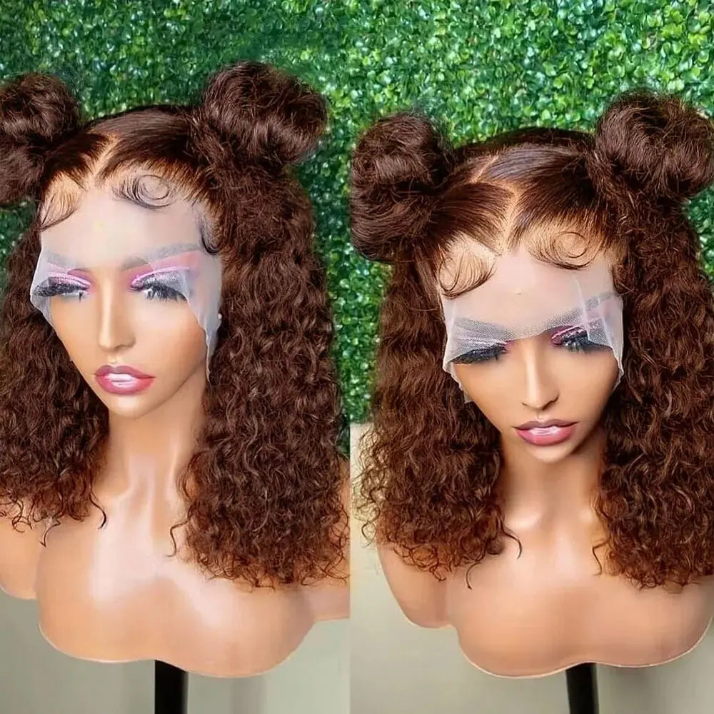 COCOA BROWN WATER WAVE SHORT PRE-PLUCKED UNIT