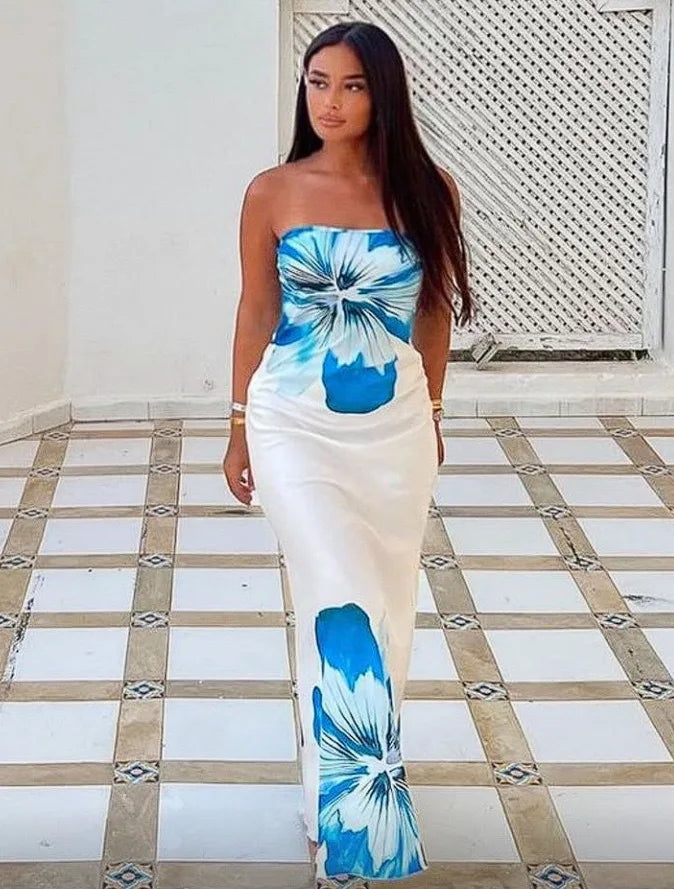 STRAPLESS SPRING DRESS