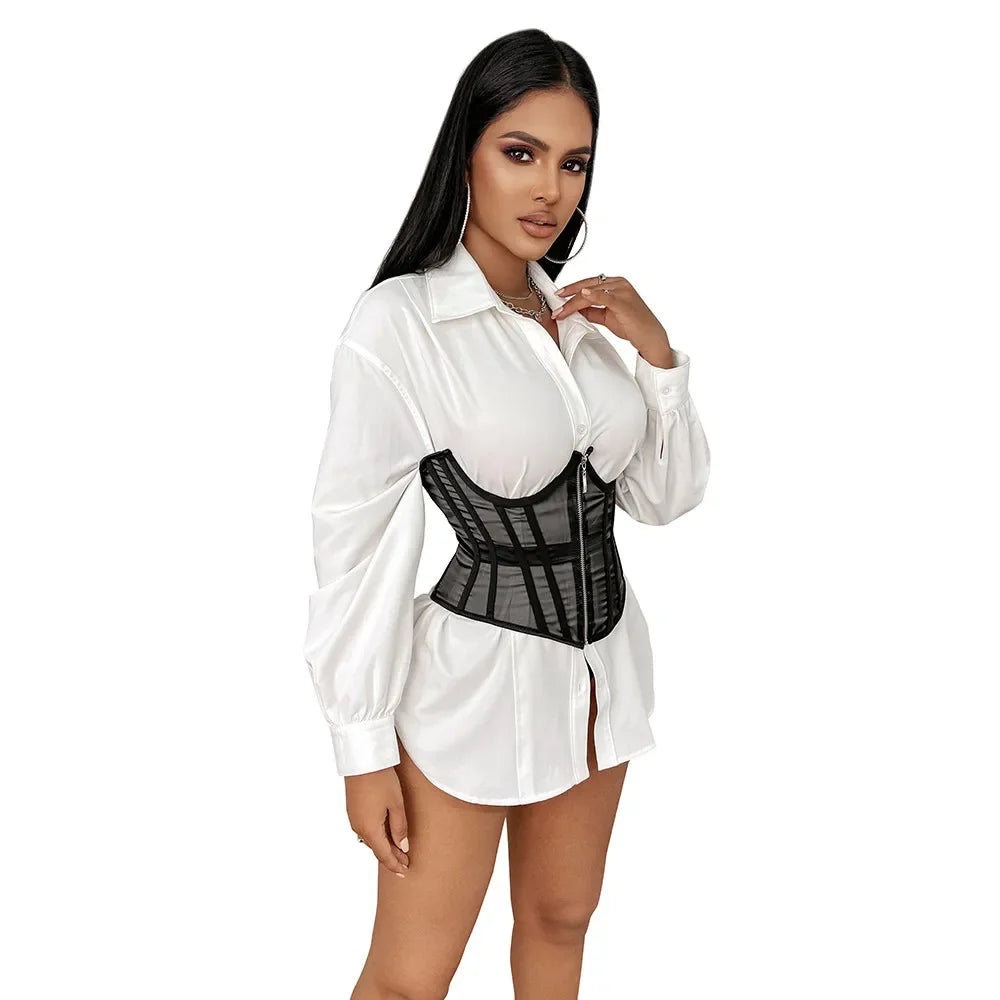 SEXY BONE MESH CORSET