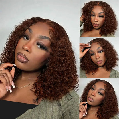 COCOA BROWN WATER WAVE SHORT PRE-PLUCKED UNIT