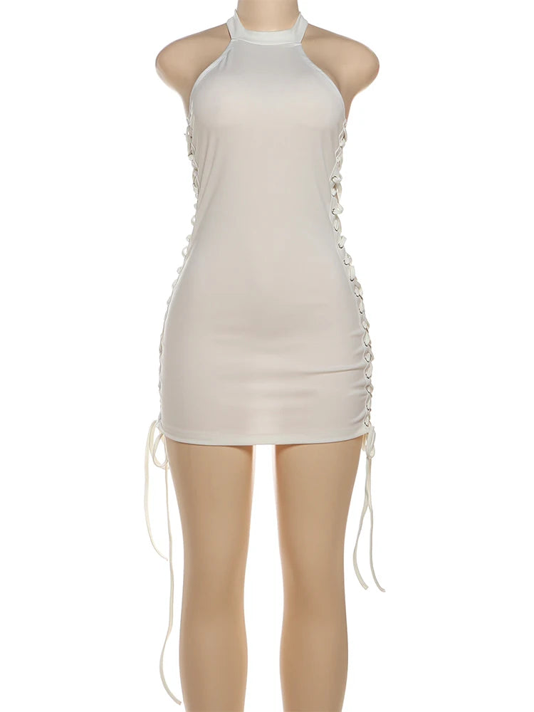 SHIRRING HOTTIE LACE DRESS