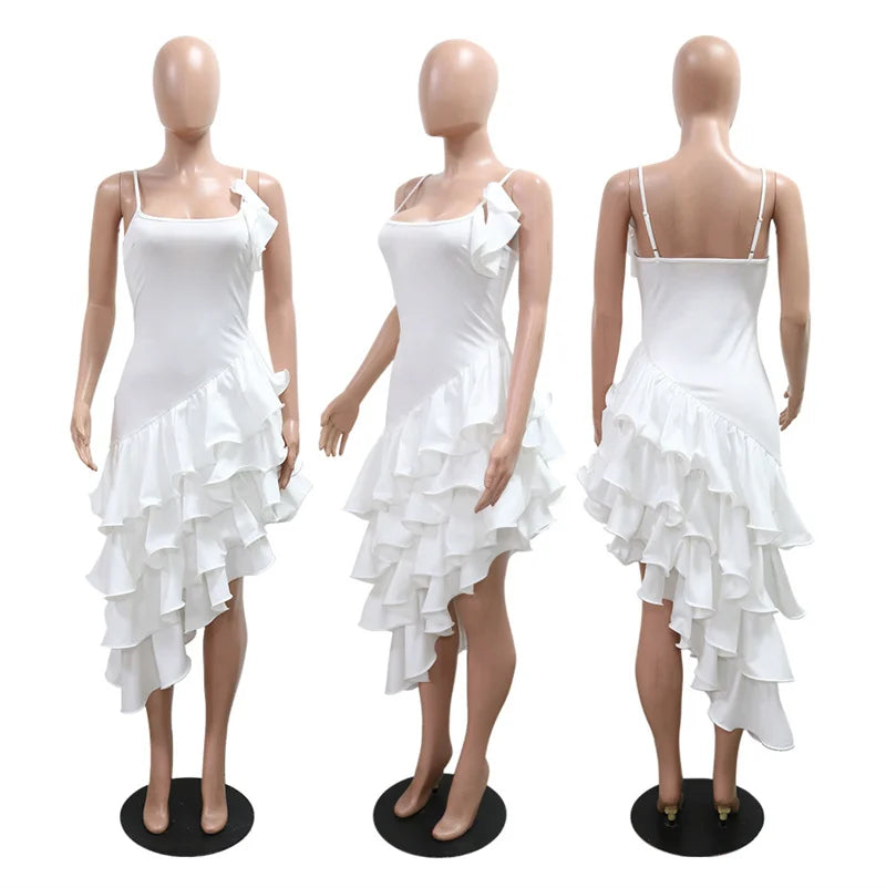 BODYCON TIERED RUFFLE DRESS