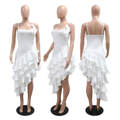 BODYCON TIERED RUFFLE DRESS
