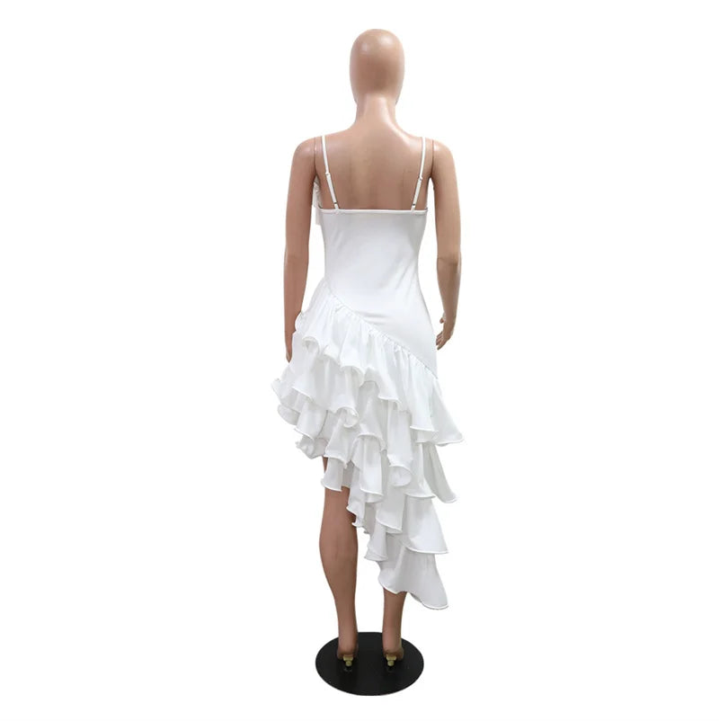 BODYCON TIERED RUFFLE DRESS
