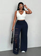 NEXT LEVEL DISTRESSED PLUS CURVY LEGGINGS