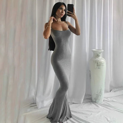 Casual Trumpet Maxi Dress