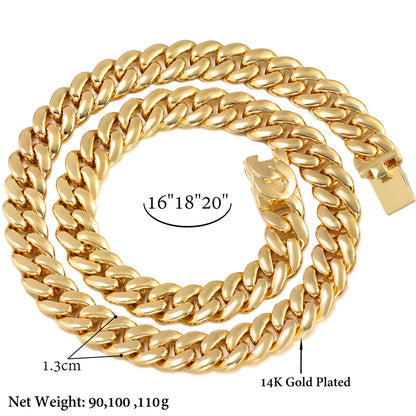 PLATINUM CUBAN LINK MENS NECKLACE