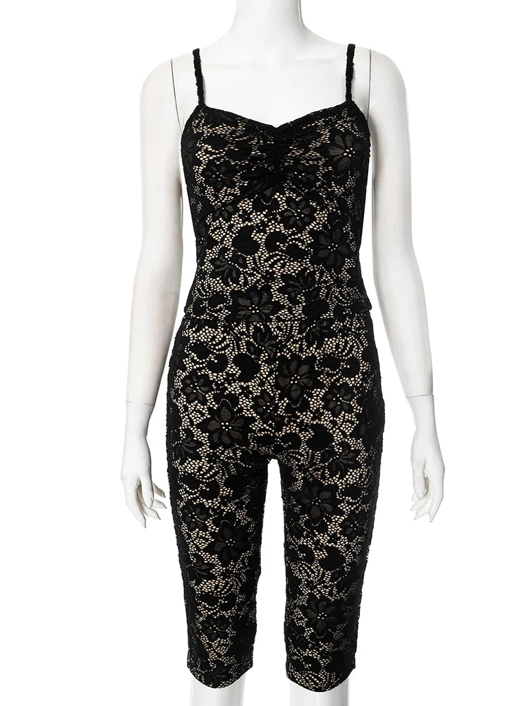 MESH LACE 2 PC PANTS SET