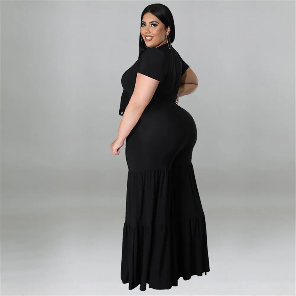 OWN THE ROOM FLARED PANTS CURVY PLUS SET