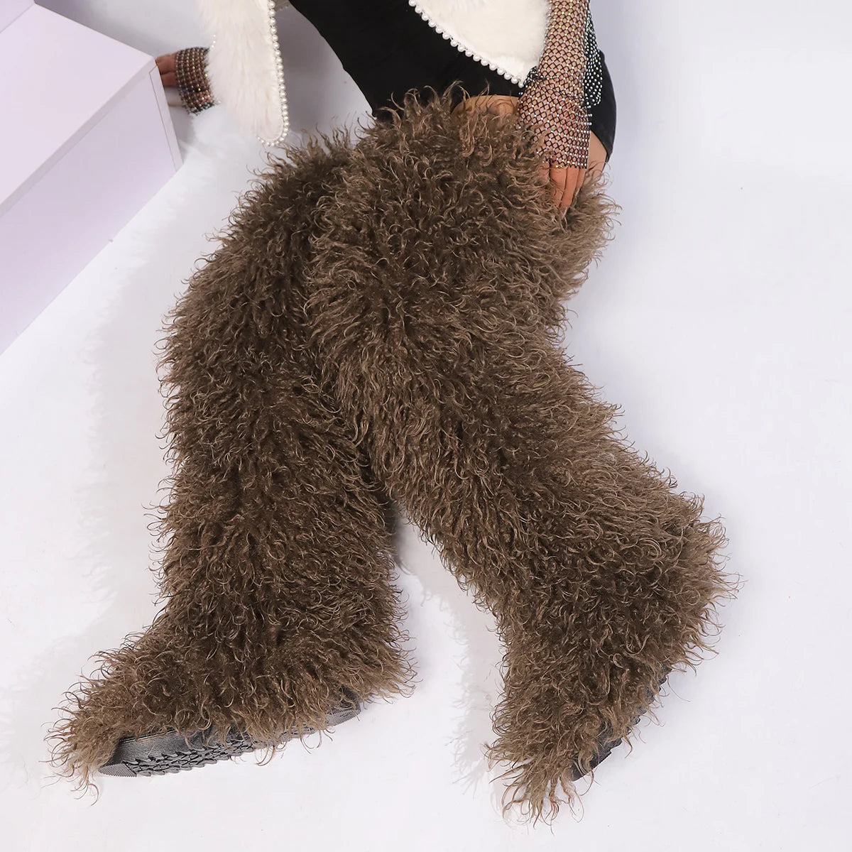 THIGH HIGH MONGOLIAN BOOTS