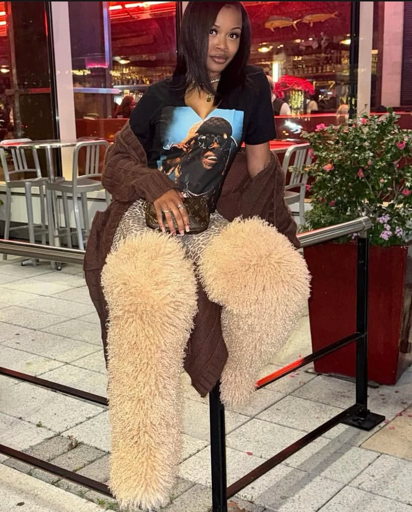 THIGH HIGH MONGOLIAN BOOTS