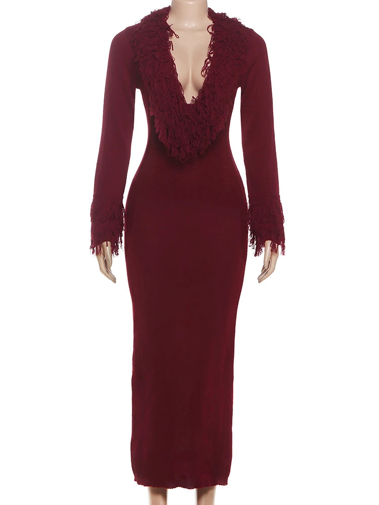 ALLURING VNECK DRESS