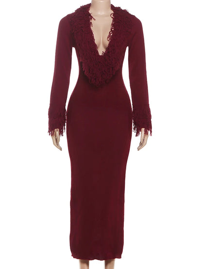 ALLURING VNECK DRESS