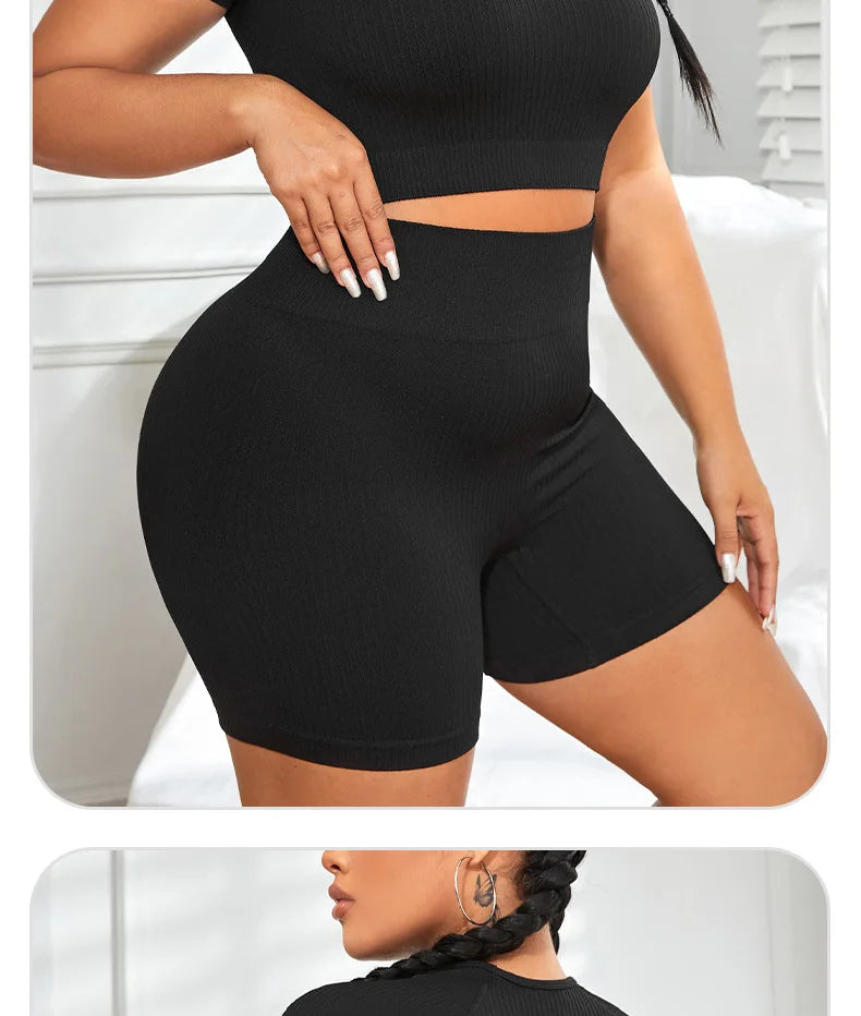 PLUS CURVY HIGH WAIST YOGA SET