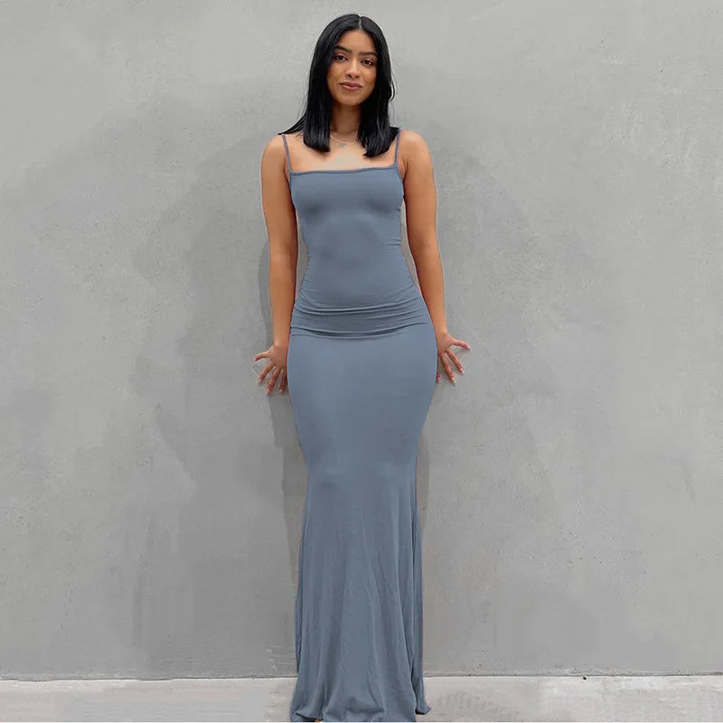 Casual Trumpet Maxi Dress