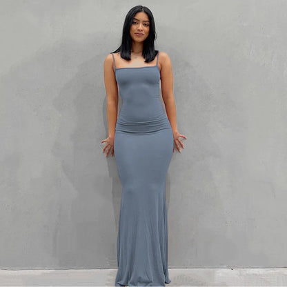 Casual Trumpet Maxi Dress
