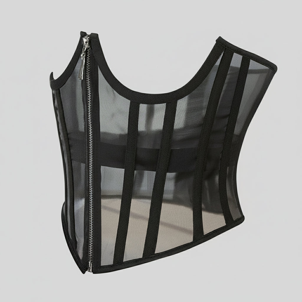 SEXY BONE MESH CORSET