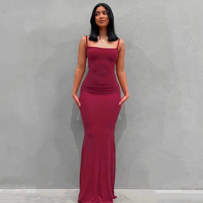 Casual Trumpet Maxi Dress