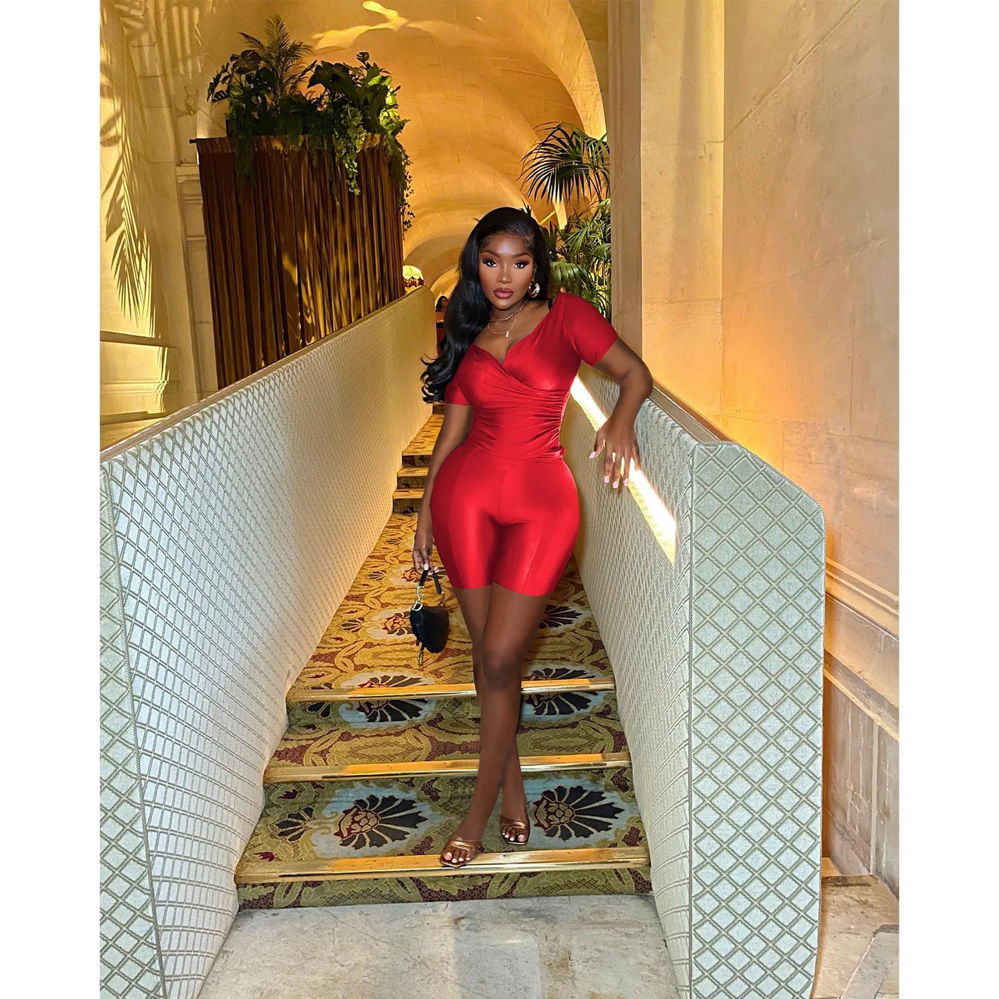 SHEER SATIN 2 PIECE SET