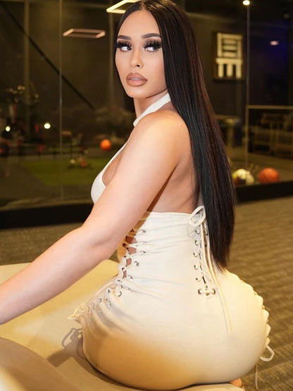 SHIRRING HOTTIE LACE DRESS