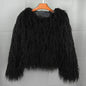 women's fur coat Colorful Furry Pink lamb wool faux fur coat female Shaggy sheepskin coat winter artificial fur jacket