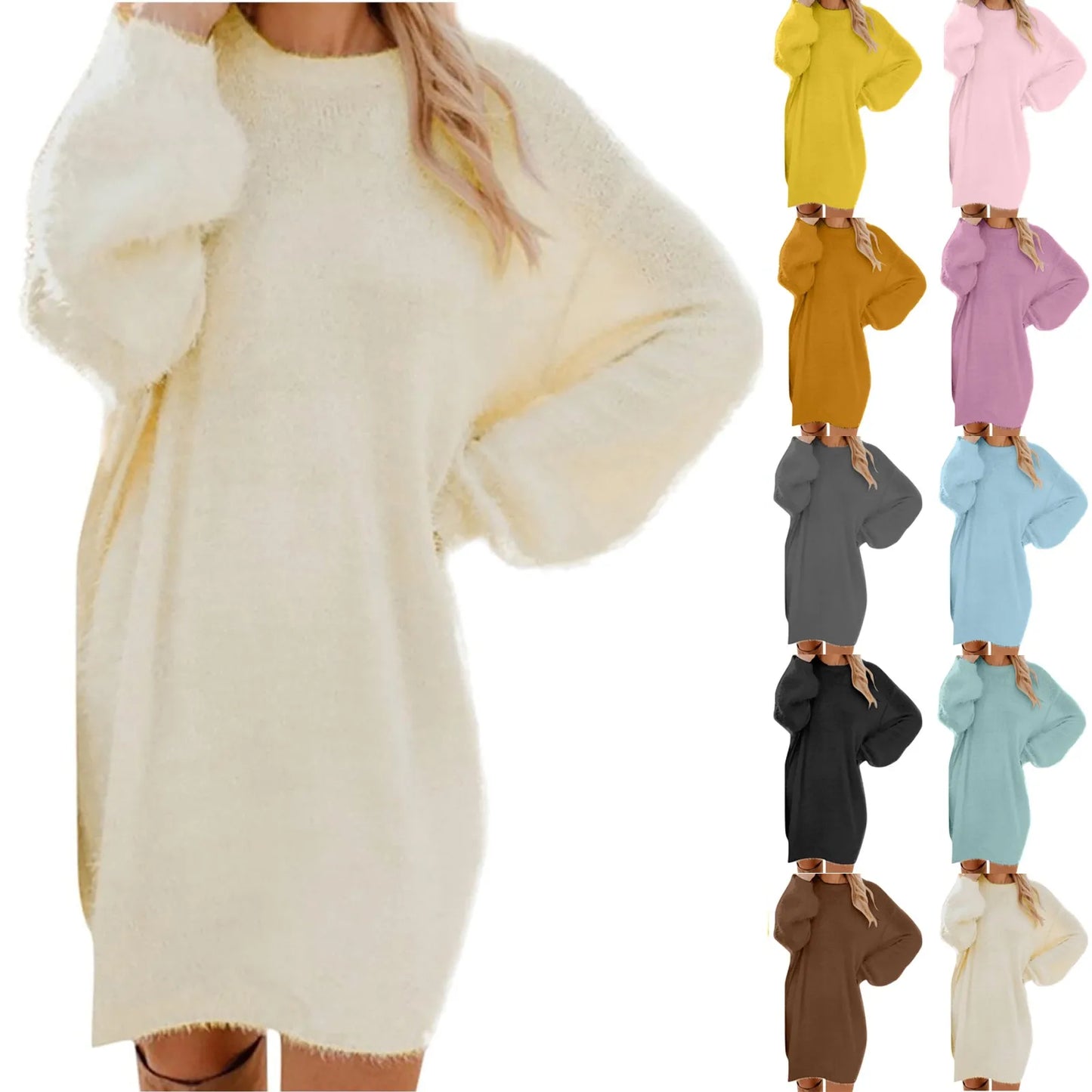 Oversized Casual Sweater Dress