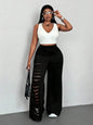 NEXT LEVEL DISTRESSED PLUS CURVY LEGGINGS