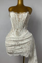 HIGH WAIST PATCHWORK LACE DRESS
