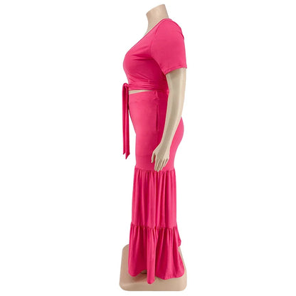 OWN THE ROOM FLARED PANTS CURVY PLUS SET