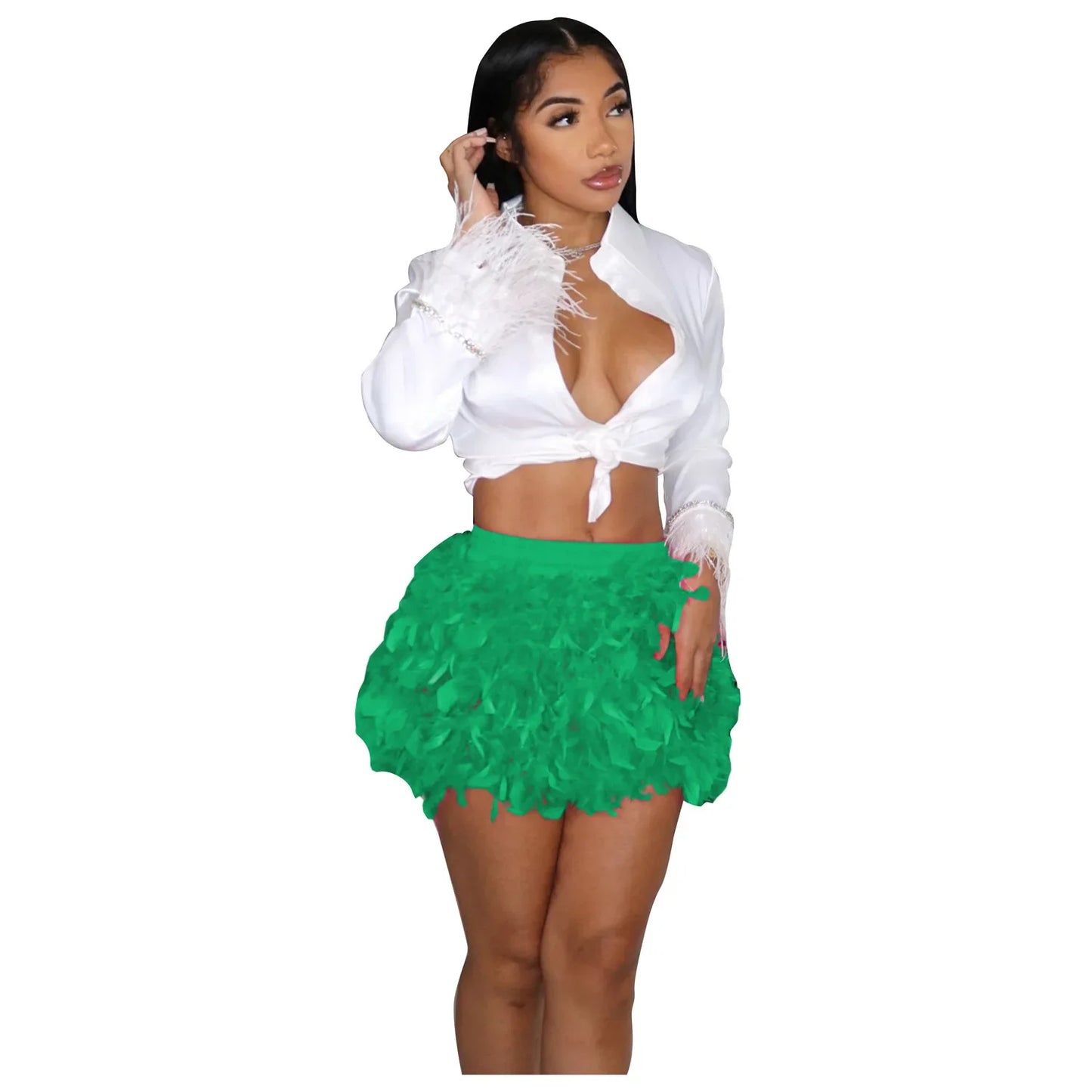 THAT GIRL FEATHER SKIRT