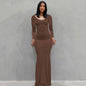 Casual Trumpet Maxi Dress