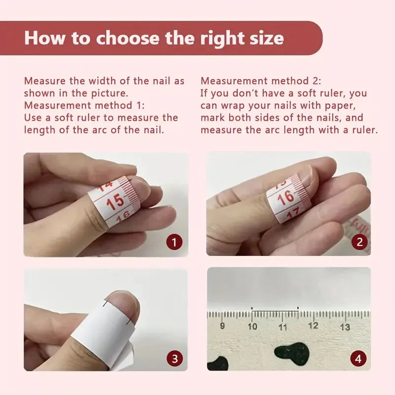 10 PC Shimmer Long Press On nails