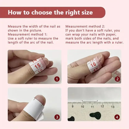 10 PC Shimmer Long Press On nails