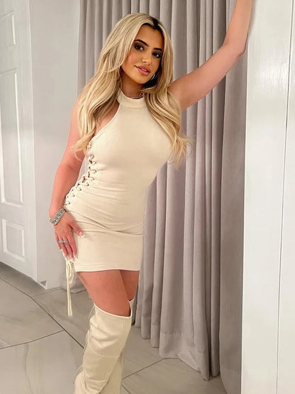 SHIRRING HOTTIE LACE DRESS