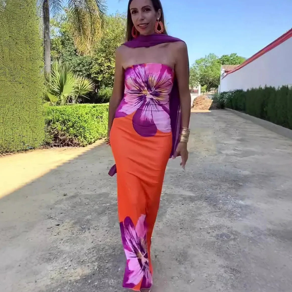 STRAPLESS SPRING DRESS