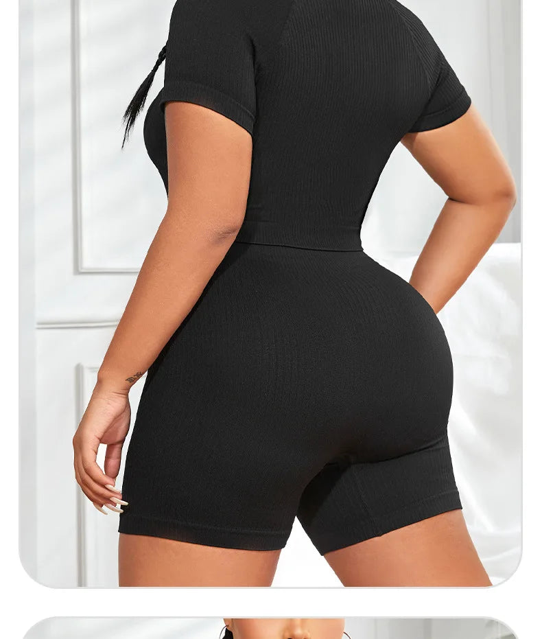 PLUS CURVY HIGH WAIST YOGA SET