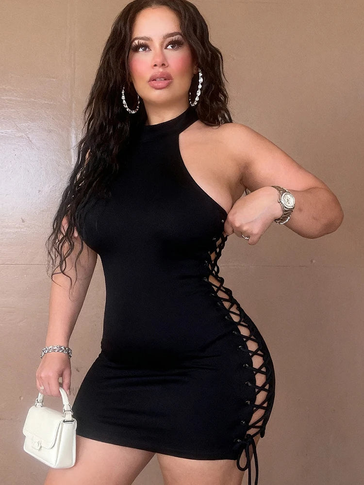 SHIRRING HOTTIE LACE DRESS