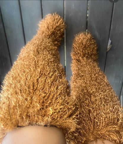 THIGH HIGH MONGOLIAN BOOTS