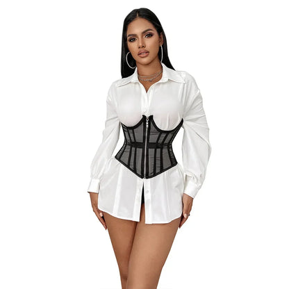 SEXY BONE MESH CORSET