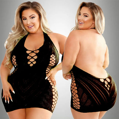 SEXI FISHNET LINGERIE DRESS