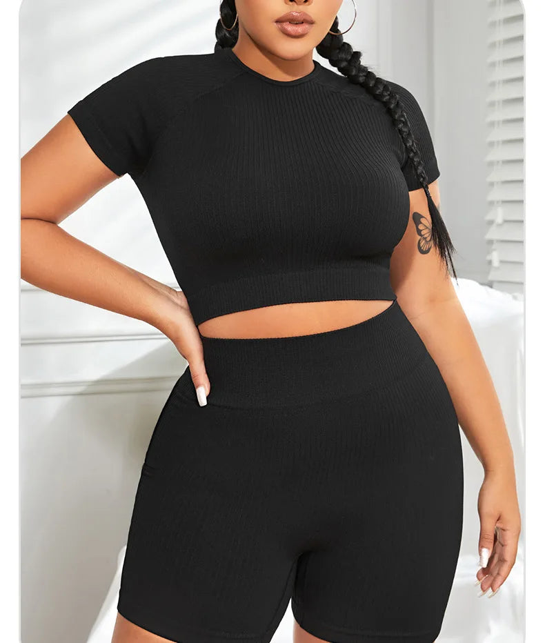 PLUS CURVY HIGH WAIST YOGA SET