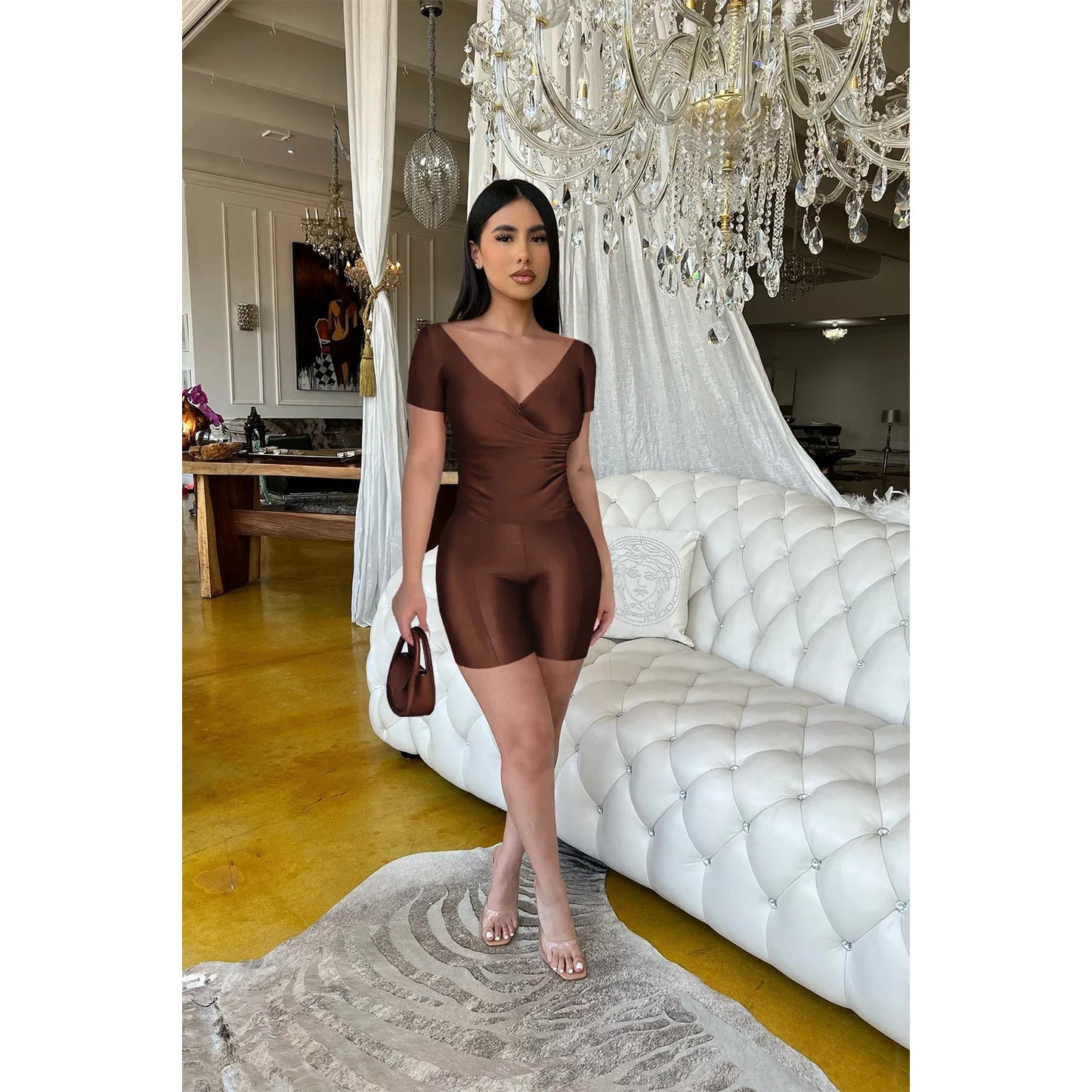 SHEER SATIN 2 PIECE SET
